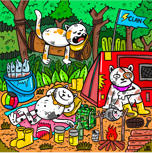 Cats Camping