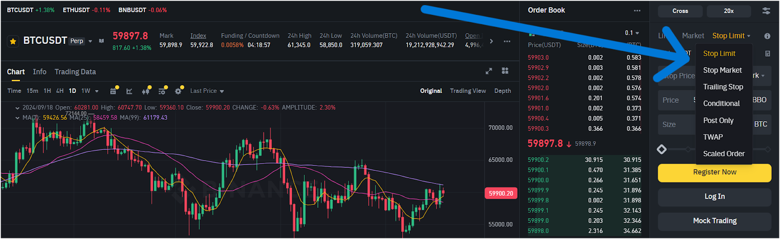 Binance Advanced Orders